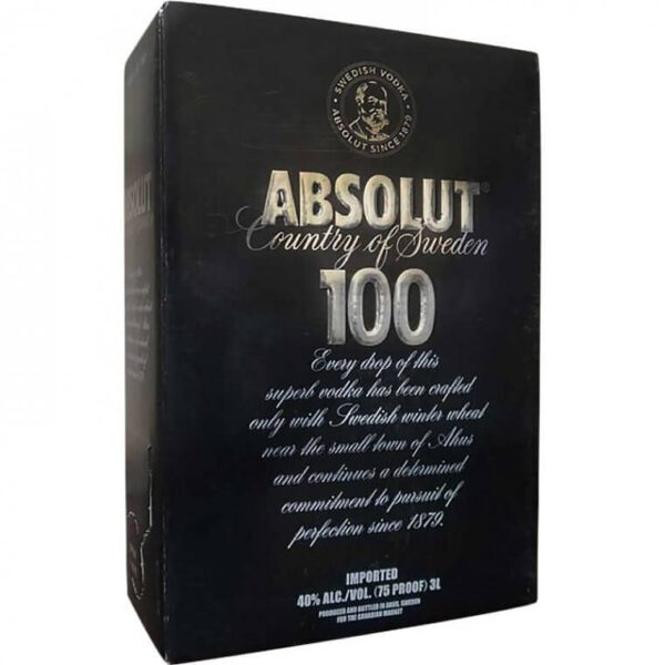 Горілка Absolut Black 100 (Абсолют Чорний 100) 3 л